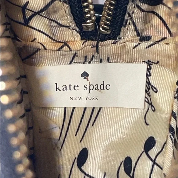 Kate Spade Fancy Footwork Vinyl Record Patent Leather Crossbody Shoulder Bag Blk